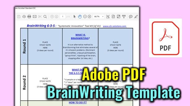 Brainwriting Template - Adobe PDF